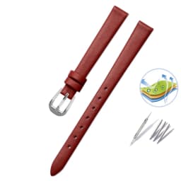 Cowhide Watch Bracelet womens fashion watchband wristwatches mini band 6mm 7mm 8mm 10mm 12mm red white color small strap