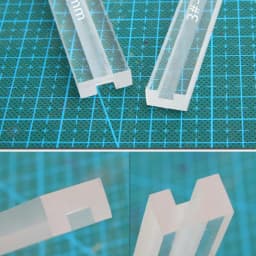 1Pcs Acrylic Template Sewing Accessories for Leather 3# 5# Zipper Glue Leak Proof Acrylic Ruler