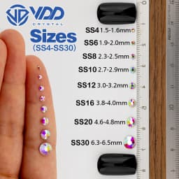 VDD Aquamarine/Lt.Sapphire/Indicolite/Capri Blue/Sapphire/Montana ACME+Series Glass Rhinestones Flatback Hot-Fix Crystal