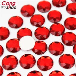 60pcs 14mm Round Acrylic Rhinestones Applique Stones And Crystals Flat Back Beads DIY Garment Crafts Accessories WC765