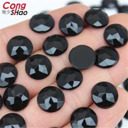 60pcs 14mm Round Acrylic Rhinestones Applique Stones And Crystals Flat Back Beads DIY Garment Crafts Accessories WC765