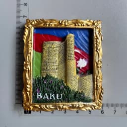 Azerbaijan Fridge Magnets Tourist Souvenir BAKU 3D Resin Magnets Armenia Jordan Collection Travel Gift Home Refrigerators Decor