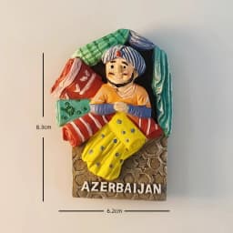 Azerbaijan Fridge Magnets Tourist Souvenir BAKU 3D Resin Magnets Armenia Jordan Collection Travel Gift Home Refrigerators Decor
