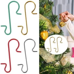 50Pcs Christmas Ornament Hooks Xmas Tree Decor Hanger Hook Stainless Steel S-Shaped Hook Birthday Party Supplies Home Accessory