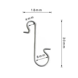 50Pcs Christmas Ornament Hooks Xmas Tree Decor Hanger Hook Stainless Steel S-Shaped Hook Birthday Party Supplies Home Accessory