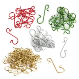 50Pcs Christmas Ornament Hooks Xmas Tree Decor Hanger Hook Stainless Steel S-Shaped Hook Birthday Party Supplies Home Accessory