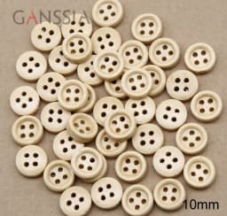 100pcs/lot Size:10mm (0.40') Natural Color Wooden Button for Sewing Wood Buttons Scrapbooking (SS-5008)