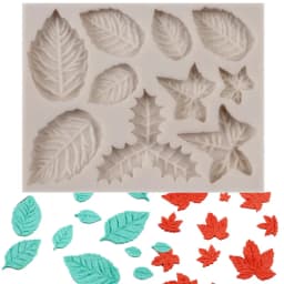 Maple & Rose Leaf Leaf Fondant Cake Silicone Mold Chocolate Candy Mold Cookies Pastry Biscuits Mould DIY Cake Decoration M2769