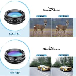 APEXEL 10in1 CellPhone Camera Lens Kit Wide Angle&Macro Lens+Fisheye Lens Telephoto Lens CPL/Flow/Star/Kaleidoscope for phones