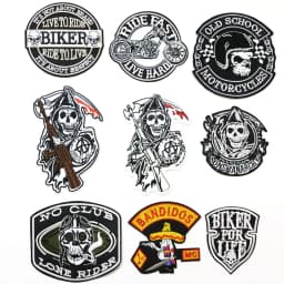 Motorcycle Sons of Bandidos patches badge for Ride Fast Bikfer for life Old school Badges Sticker of Ride to Live Skull Patches