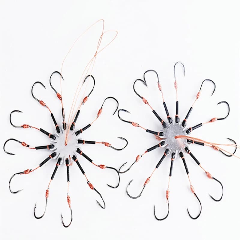 2Pcs/lot Fishhooks 6-12# Carp Fishing Flap Explosion String Hook Prevent Winding Lines With Hose Carbon Steel Hooks Pesca