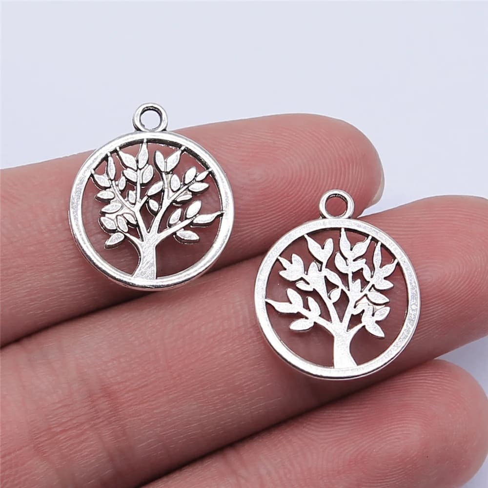 WYSIWYG 20pcs 17x17mm 3 Colors Tree Of Life Charms Pendant For Jewelry Making DIY Jewelry Findings