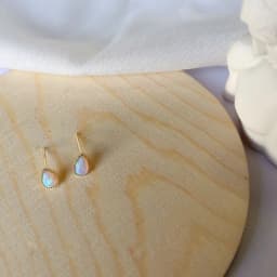 925 Sterling Silver Opal Stud Earrings Women Temperament Wedding 14k Gold Plating Jewelry Girlfriend Gift