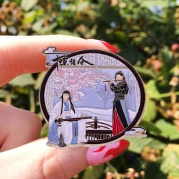 The Untamed Classic Poster Brooch Lan Wangji and Wei Wuxian Boy's Love Pin Chinese Drama Aestheticism Art Collection