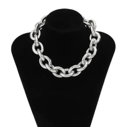 Vintage Thick Edge Cuban Gothic Necklace Women CCB Neck Collar Bone Gold Color Stubby Chain Necklaces Charm Party Jewelry