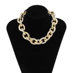 Vintage Thick Edge Cuban Gothic Necklace Women CCB Neck Collar Bone Gold Color Stubby Chain Necklaces Charm Party Jewelry