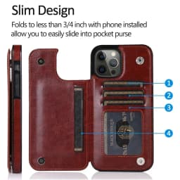 Retro Wallet Flip Leather Case For iPhone 16 Pro Max 15 Plus 14 13 Mini 12 11 X XR XS Max SE3 2 8 7 Multi Card Slot Holder Cover