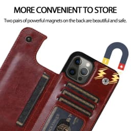 Retro Wallet Flip Leather Case For iPhone 16 Pro Max 15 Plus 14 13 Mini 12 11 X XR XS Max SE3 2 8 7 Multi Card Slot Holder Cover