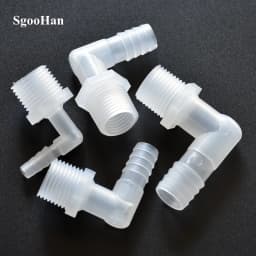 5~200pcs G1/2 Male Thread To 6.4~19.5mm PP Pagoda Elbow Connector Aquarium Tank Air Pump Adapter Irrigation Water Hose Joint
