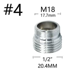 Brass Silver M16 M18 M24 M28 To 1/2 Male Threaded Connector For Faucet Conversion Connector Repair Garden Tap Fittings 1Pcs
