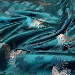 Crane Style Jacquard Brocade Damask Fabric for Coat Curtain Table Cloth Sofa Cushion Upholstery Patchwork DIY Cloth
