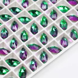 Horse EyeSewing Gems AB Flatback Rhinestones Glitter Sew On Crystals Stones Navette K5 Glass Strass For DIY Clothes Crafts