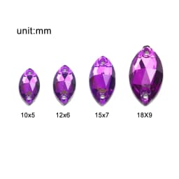 Horse EyeSewing Gems AB Flatback Rhinestones Glitter Sew On Crystals Stones Navette K5 Glass Strass For DIY Clothes Crafts