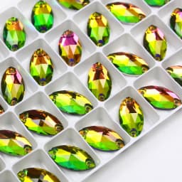 Horse EyeSewing Gems AB Flatback Rhinestones Glitter Sew On Crystals Stones Navette K5 Glass Strass For DIY Clothes Crafts