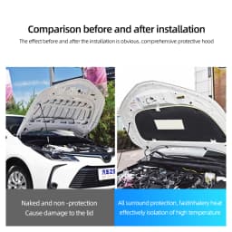 For Toyota Corolla Sedan 2007 2013 2018 2021 Car Heat Sound Insulation Cotton Front Hood Engine Firewall Mat Pad Cover