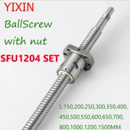 SFU1204 C5 Ball Screw BallScrew With1204 Flange Single Ball Nut End Machined Customizable Any Size Processing For CNC 3D Priter