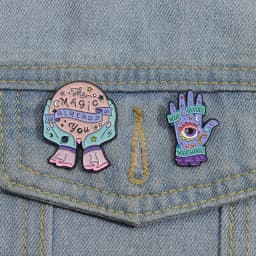 Purple Witch Magic Bottle Enamel Pin Cartoon Dream Love Potion Brooch Shirt Clothes Lapel Badge Accessories Animal Butterfly Pin