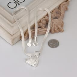 925 Sterling Silver Necklace Gorgeous Charm Fashion Heart Wedding Lady Love for Women Noble Luxury 18 Inches 45cm Jewelry