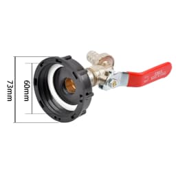 S60 Coarse Thread IBC Tank Tap Elbow PE Pipe Connector X 16mm 1/2'' 3/4'' Water Coupling Garden Hose Faucet Connector