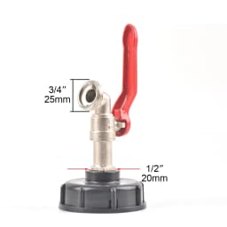 S60 Coarse Thread IBC Tank Tap Elbow PE Pipe Connector X 16mm 1/2'' 3/4'' Water Coupling Garden Hose Faucet Connector