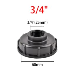S60 Coarse Thread IBC Tank Tap Elbow PE Pipe Connector X 16mm 1/2'' 3/4'' Water Coupling Garden Hose Faucet Connector