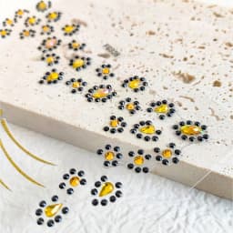 Cute Cat 3D Acrylic Rhinestone Face Sticker Masquerade Party Face Makeup Decoration Temporary Tattoo Face Painting Decals