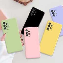 Liquid Silicone Soft Case for Samsung Galaxy A52 A72 A13 A23 A33 A53 A73 A04 A04S A04E A14 A24 A34 A54 A22 A32 5G Cover Fundas