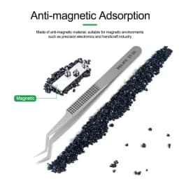 RELIFE ST-20 Chip Positioning Tweezers High Precision Flying Line Super Hard Tweezer for Soldering and IC Chip Micro-repair Tool