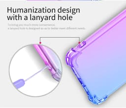 Gradient Airbag TPU Case For iPhone 16 16e 15 Pro Max 14 Plus 13 12 Mini 11 XR XS Max SE Cover Shockproof Fundas Coque Shell