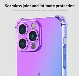 Gradient Airbag TPU Case For iPhone 16 16e 15 Pro Max 14 Plus 13 12 Mini 11 XR XS Max SE Cover Shockproof Fundas Coque Shell