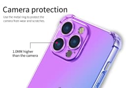 Gradient Airbag TPU Case For iPhone 16 16e 15 Pro Max 14 Plus 13 12 Mini 11 XR XS Max SE Cover Shockproof Fundas Coque Shell