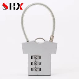 3 Digit Aluminum Alloy Password Lock Steel Wire Security Lock Suitcase Luggage Coded Lock Cupboard Cabinet Locker Padlock