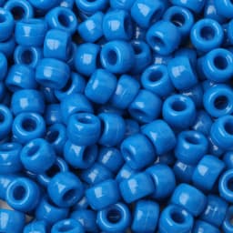 100pcs Blue Color 6x9mm Pony Beads Acrylic Loose Beads Diy Craft Jewelry Bracelets Making Hair Supplies