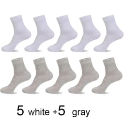 5/10 Pairs High Quality Men‘s Socks Cotton Casual Business Middle Black Breathable Male Crew Socks Dress Gifts Socks Size 38-44