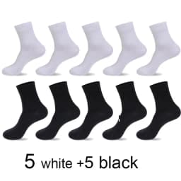 5/10 Pairs High Quality Men‘s Socks Cotton Casual Business Middle Black Breathable Male Crew Socks Dress Gifts Socks Size 38-44