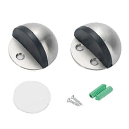 Door Stops Stainless Steel Rubber Magnetic Door Stopper Non Punching Sticker Hidden Door Holders Floor Mounted Nail-free