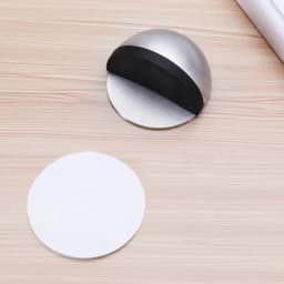 Door Stops Stainless Steel Rubber Magnetic Door Stopper Non Punching Sticker Hidden Door Holders Floor Mounted Nail-free