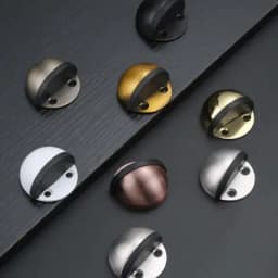Door Stops Stainless Steel Rubber Magnetic Door Stopper Non Punching Sticker Hidden Door Holders Floor Mounted Nail-free