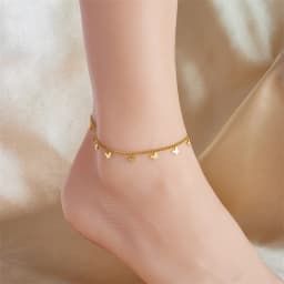 DIEYURO 316L Stainless Steel Gold Color Butterfly Anklets For Women Girl New Trend Leg Chain Non-fading Jewelry Gift Party