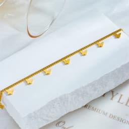 DIEYURO 316L Stainless Steel Gold Color Butterfly Anklets For Women Girl New Trend Leg Chain Non-fading Jewelry Gift Party